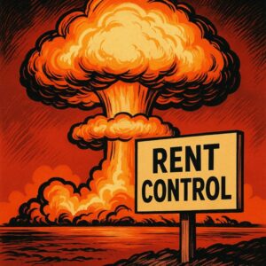 Rent Control mushroom cloud explosion